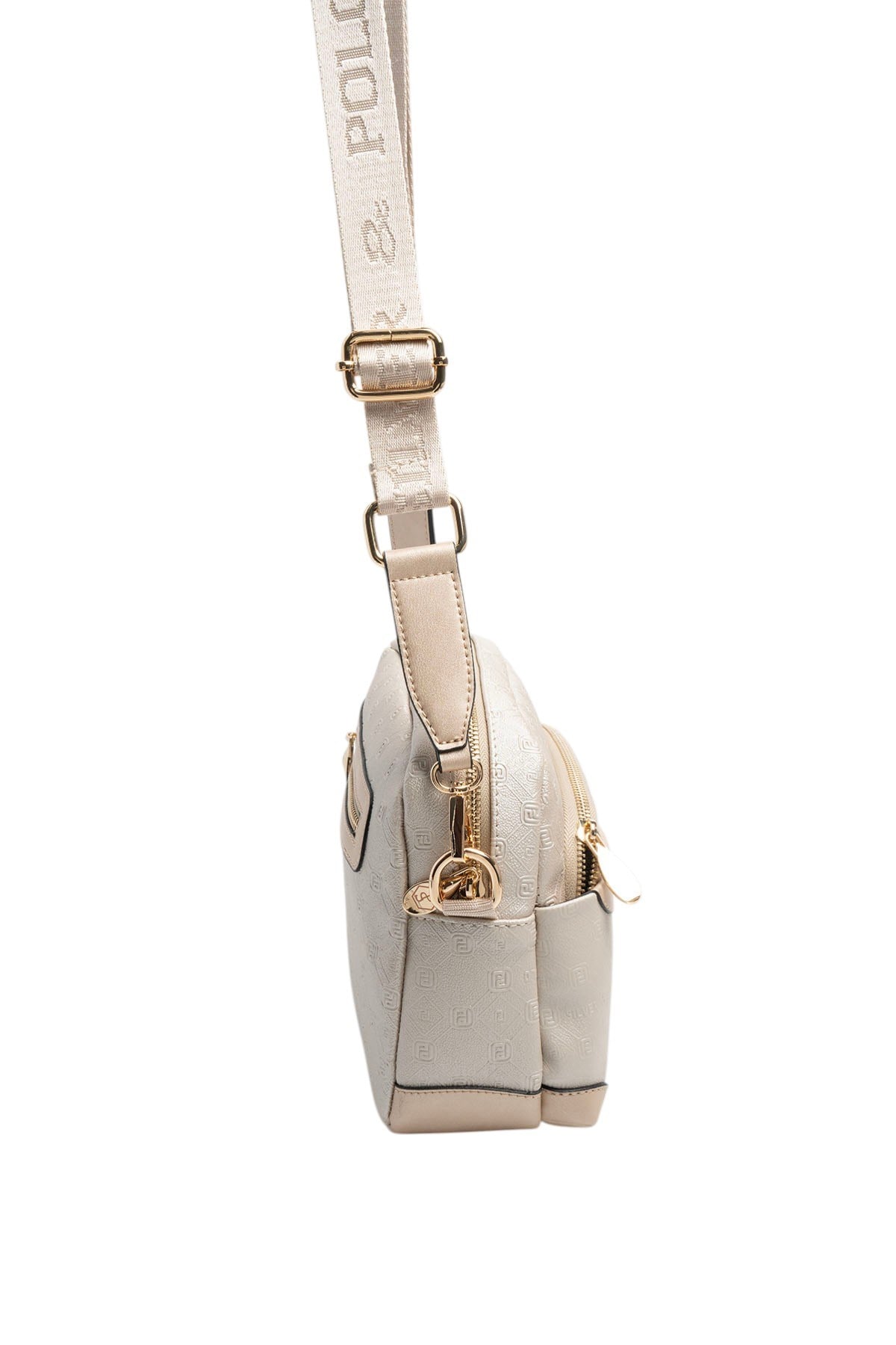 Silver & Polo SP1201 Kadın Çapraz Çanta Logolu Bej-S.Nut