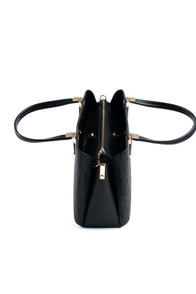 Silver & Polo SP1205 Kadın El Çantası Logolu Siyah-Siyah