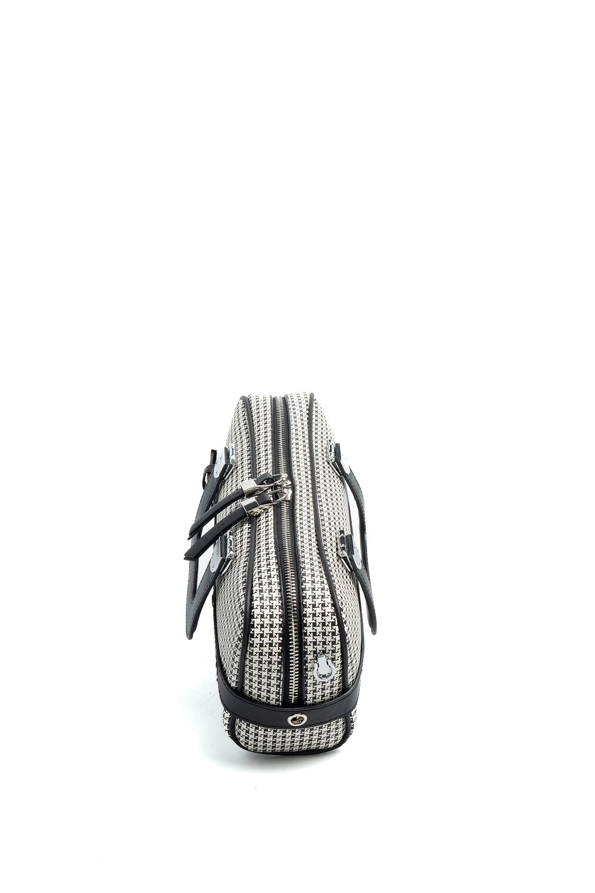 Silver & Polo SP1258 Kadın El Çantası King Desen Siyah