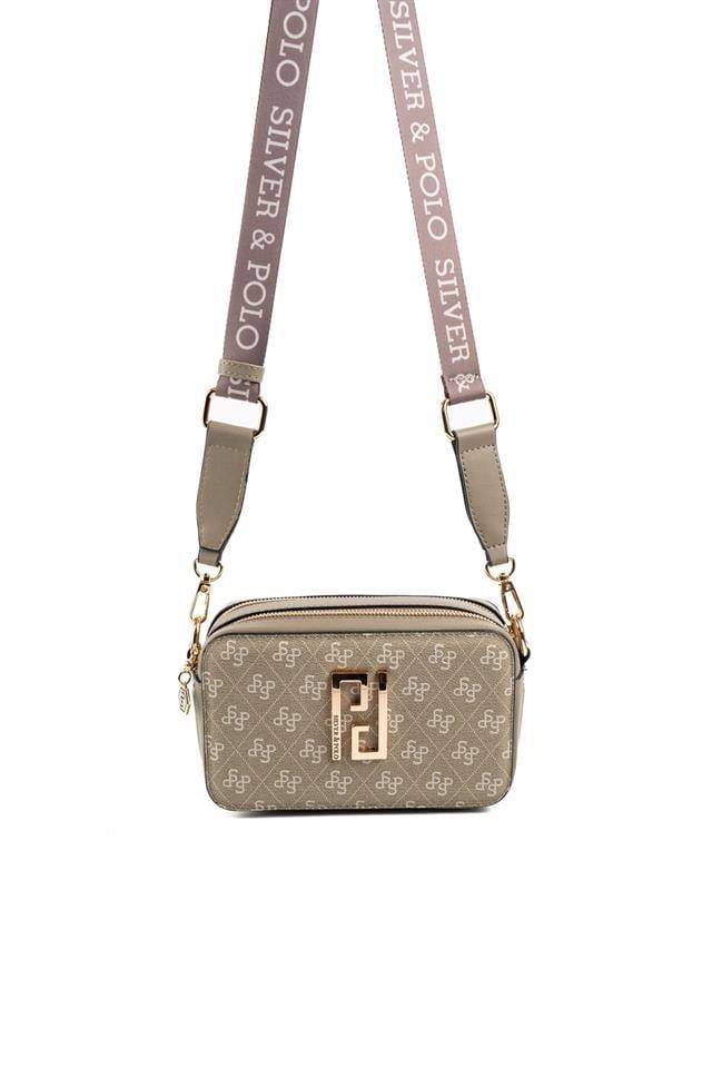 Silver & Polo SP1078 Kadın Çapraz Çanta Monogram Y.Yeşil