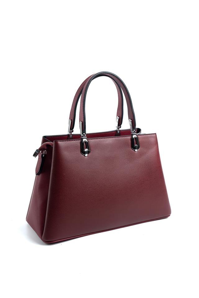 Silver & Polo SP1253 Kadın El Çantası Düz Bordo