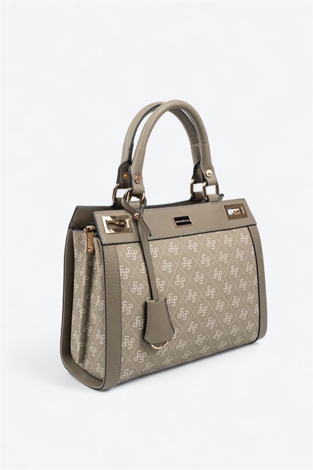 Silver Polo SP1174 Kadın El Çantası Monogram Y.Yeşil-Y.Yeşil