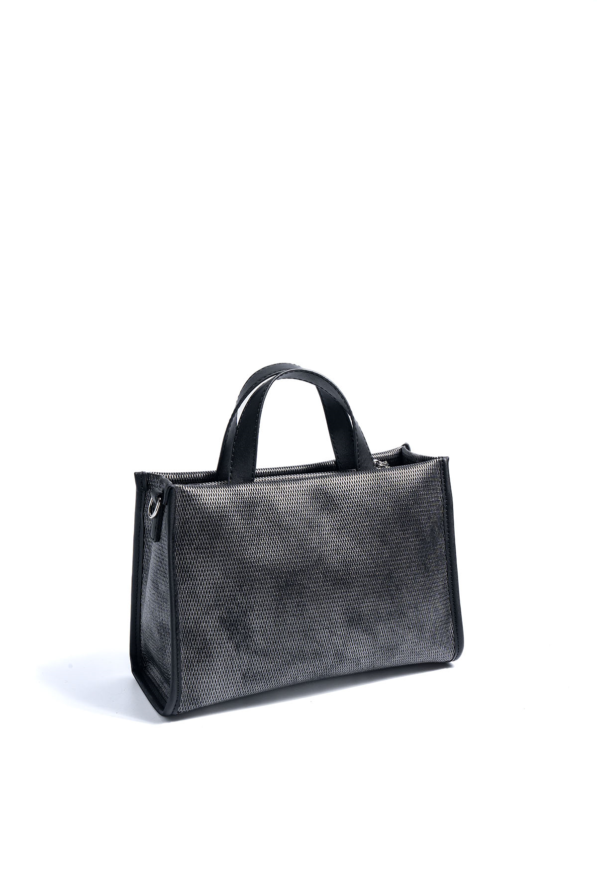 Silver & Polo SP1271 Kadın El Çantası Petek M.Gümüş-Siyah