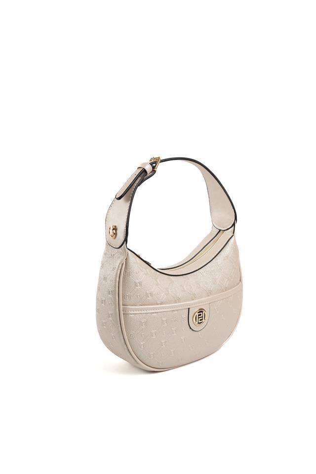 Silver & Polo SP1194 Kadın Omuz Çantası Logolu Bej-S.Bej