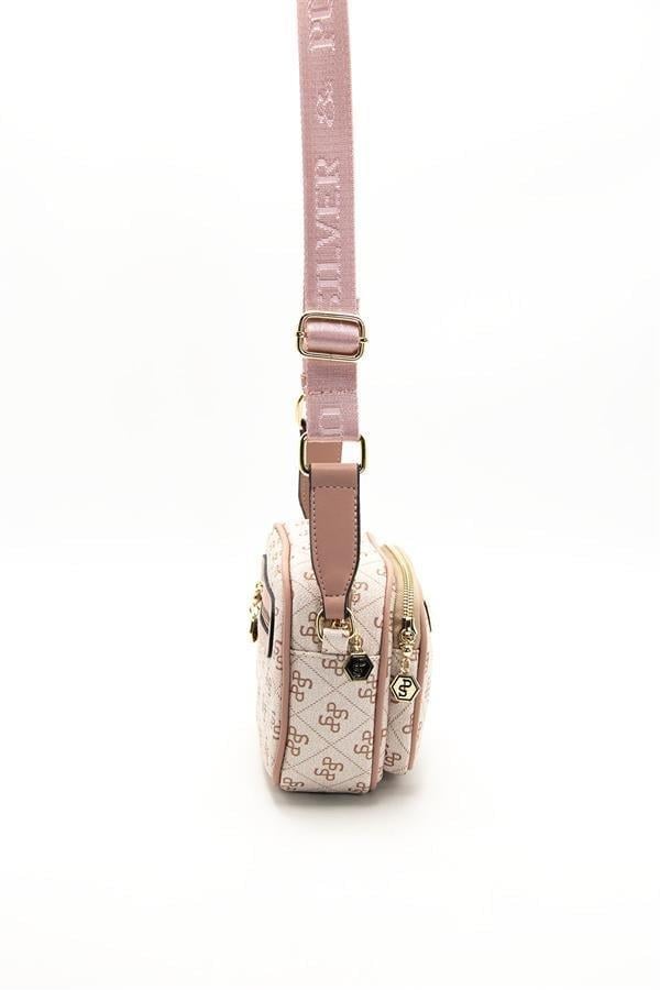Silver Polo SP1111 Kadın Çapraz Çanta Monogram Pembe-Somon