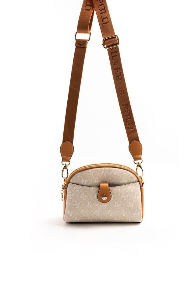 Silver Polo SP1144 Kadın Çapraz Çanta Monogram Taş-A.Taba