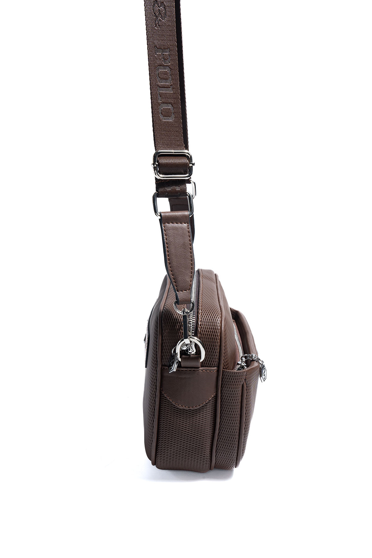 Silver Polo Kahve - Kahve Petek Kadın Çapraz Çanta SP1267