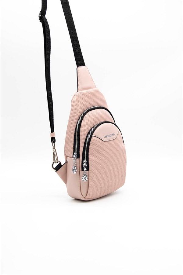 Silver Polo Pink - Pink Petek Kadın Vücut Çantası SP959