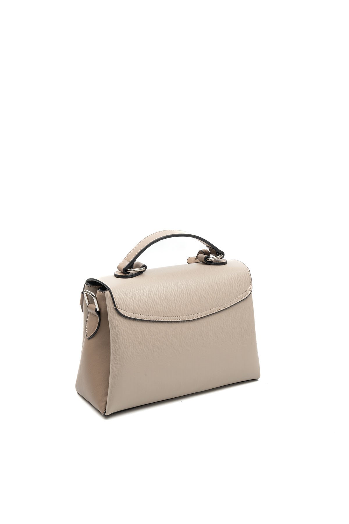 Silver & Polo SP1159 Kadın El Çantası Düz Koyu Bej-Latte