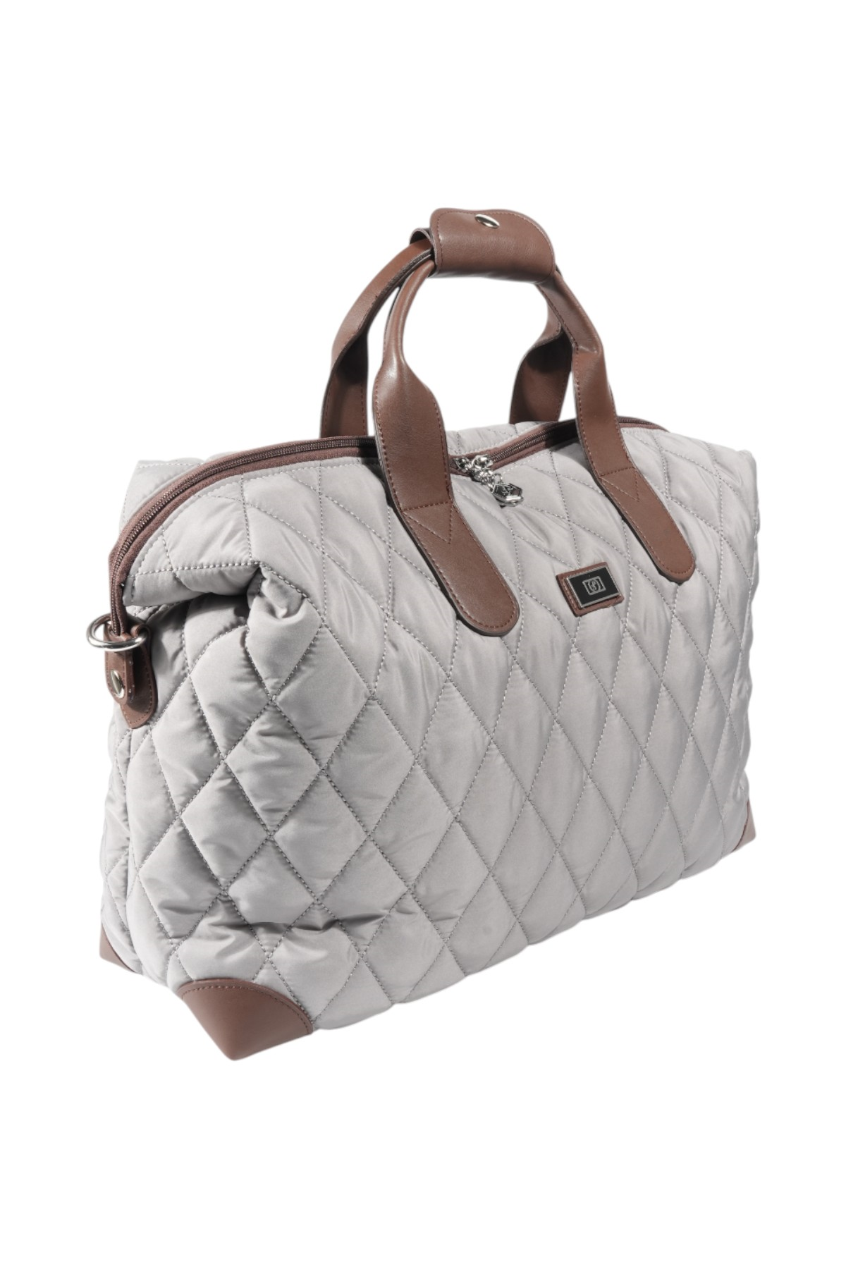 Silver & Polo SP1141 Kadın Seyahat Çantası Memory Gri-Kahve