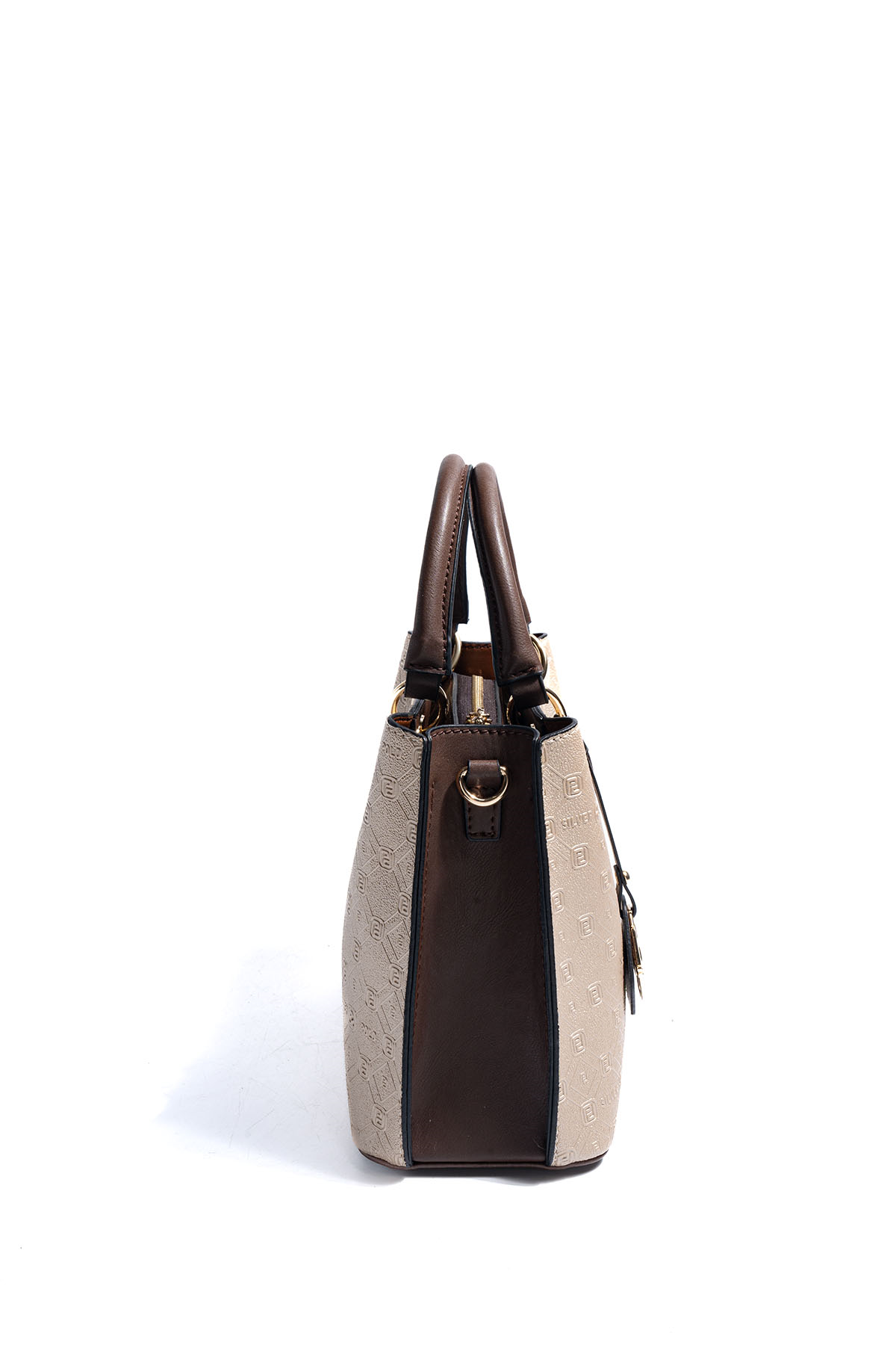 Silver & Polo SP1272 Kadın El Çantası Logolu Nut-Kahve
