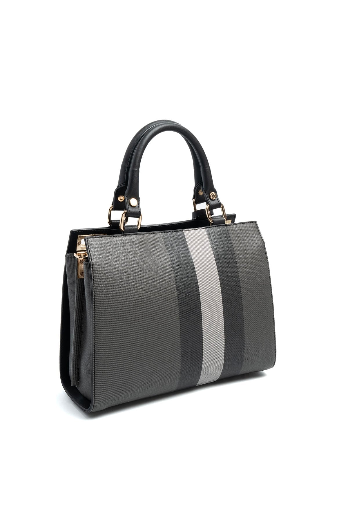 Silver & Polo SP1174 Kadın El Çantası Ekose Siyah-Siyah