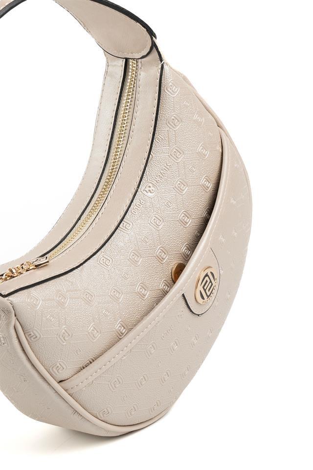 Silver & Polo SP1194 Kadın Omuz Çantası Logolu Bej-S.Bej
