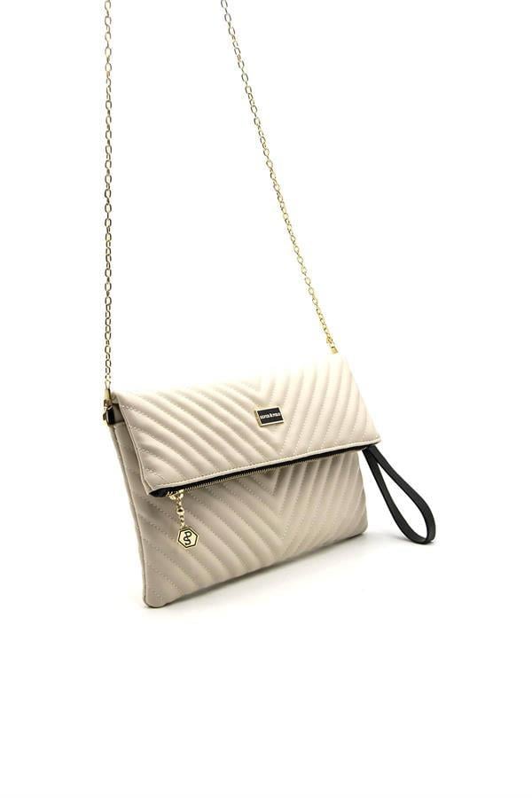 Silver & Polo SP1134 Kadın Portföy & Clutch Kapitone V Bej