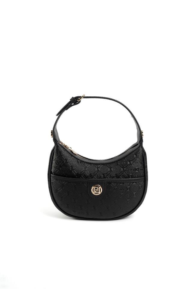Silver & Polo SP1194 Kadın Omuz Çantası Logolu Siyah