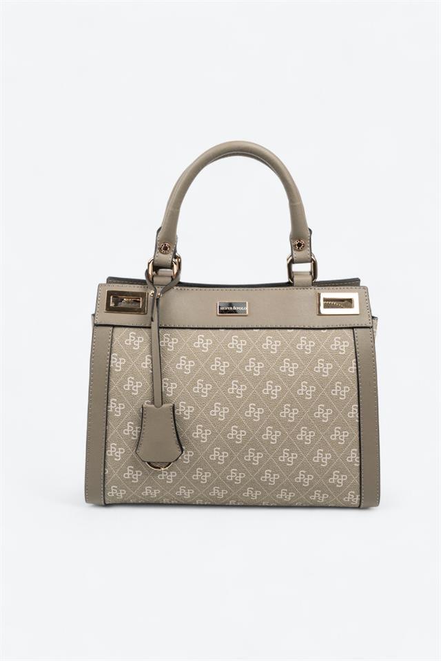 Silver Polo SP1174 Kadın El Çantası Monogram Y.Yeşil-Y.Yeşil