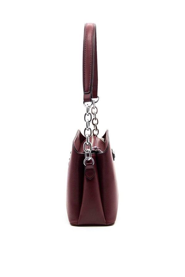 Silver Polo Bordo - Bordo Düz Kadın Omuz Çantası SP937