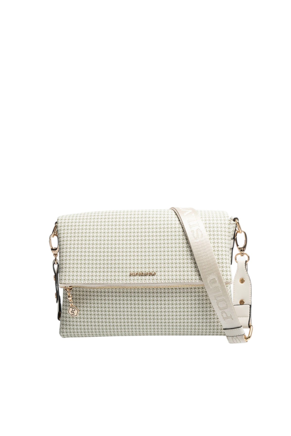 Silver & Polo SP963 Kadın Çapraz Çanta King Desen Yeşil-Kemik