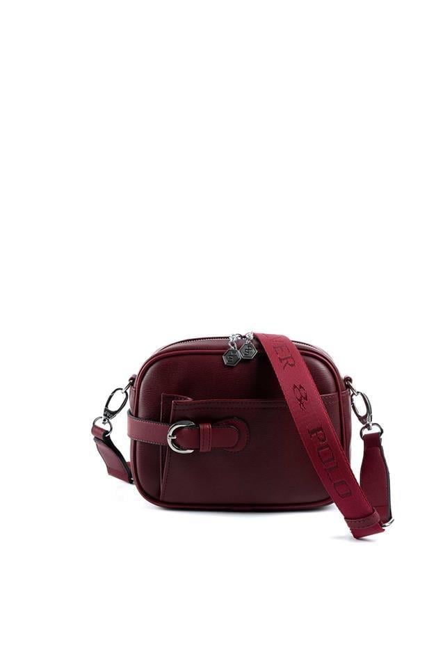 Silver Polo SP1256 Kadın Çapraz Çanta Düz Bordo-Bordo
