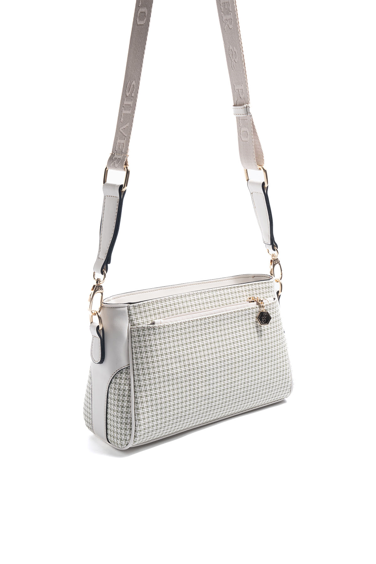 Silver & Polo SP1273 Kadın Çapraz Çanta King Desen Yeşil-Kemik