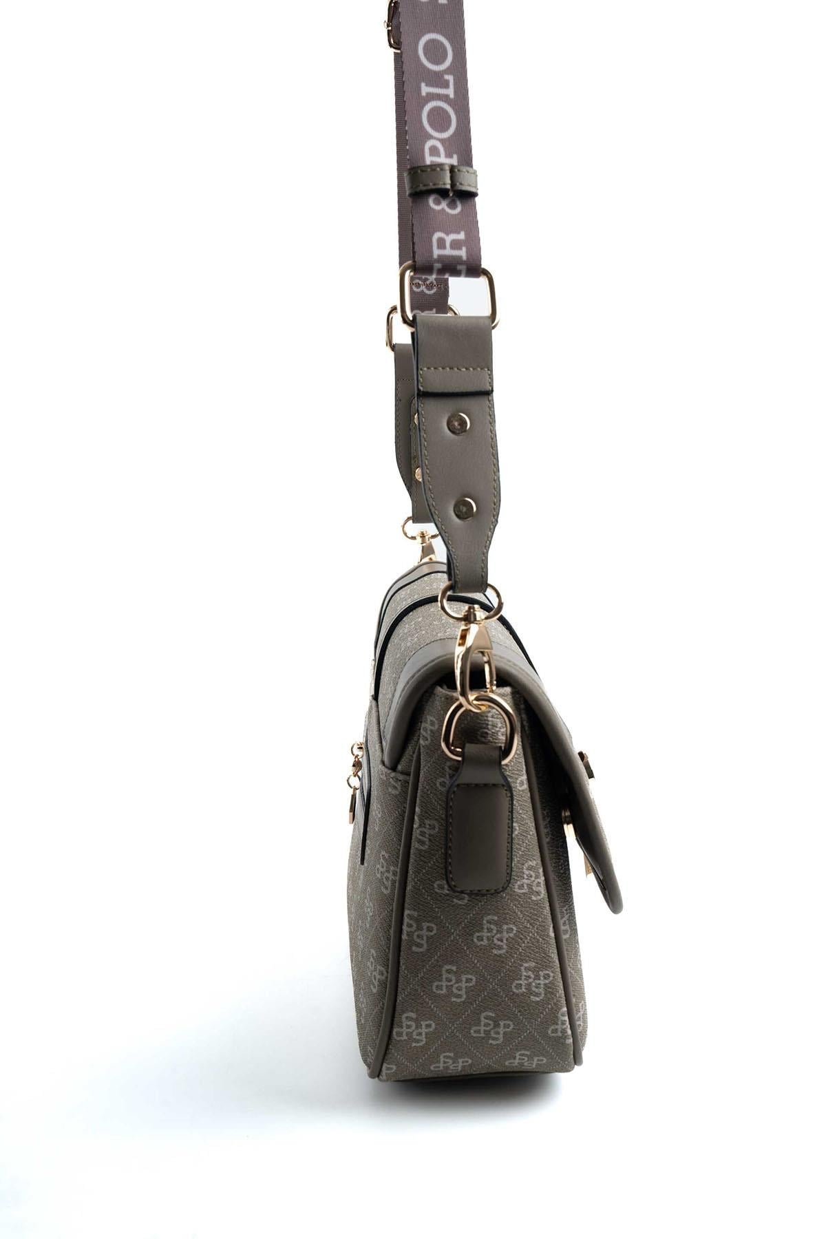 Silver Polo SP1182 Kadın Çapraz Çanta Monogram Y.Yeşil-Y.Yeşil