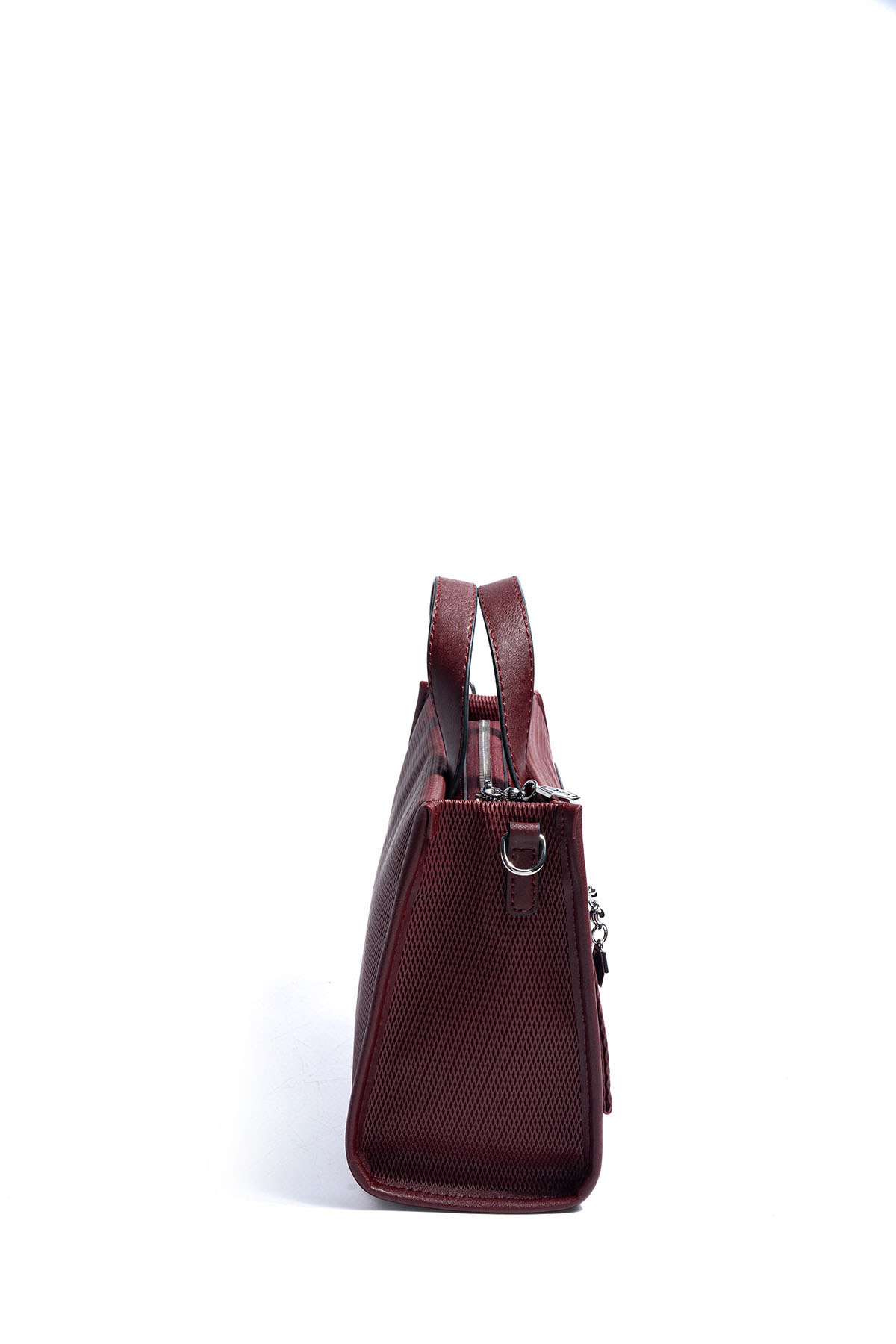 Silver & Polo SP1271 Kadın El Çantası Petek Bordo-Bordo