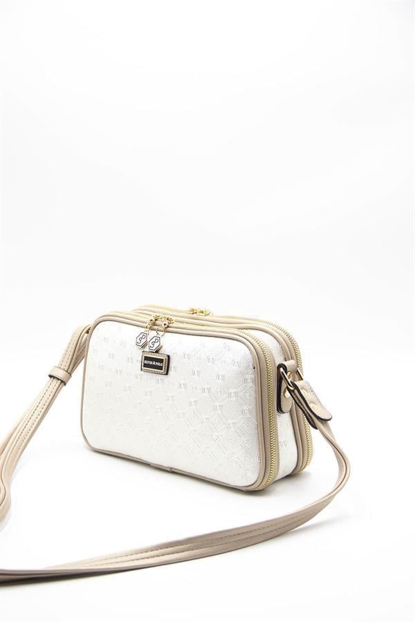 Silver & Polo SP899 Kadın Çapraz Çanta Logolu Sedef-S.Nut