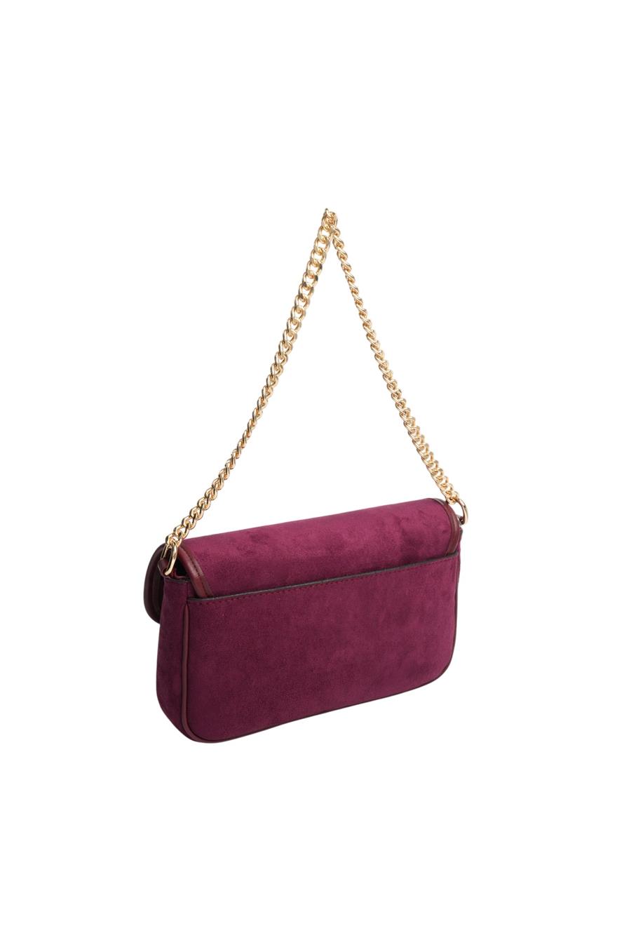 Silver & Polo SP1171 Kadın Omuz Çantası Süet Bordo