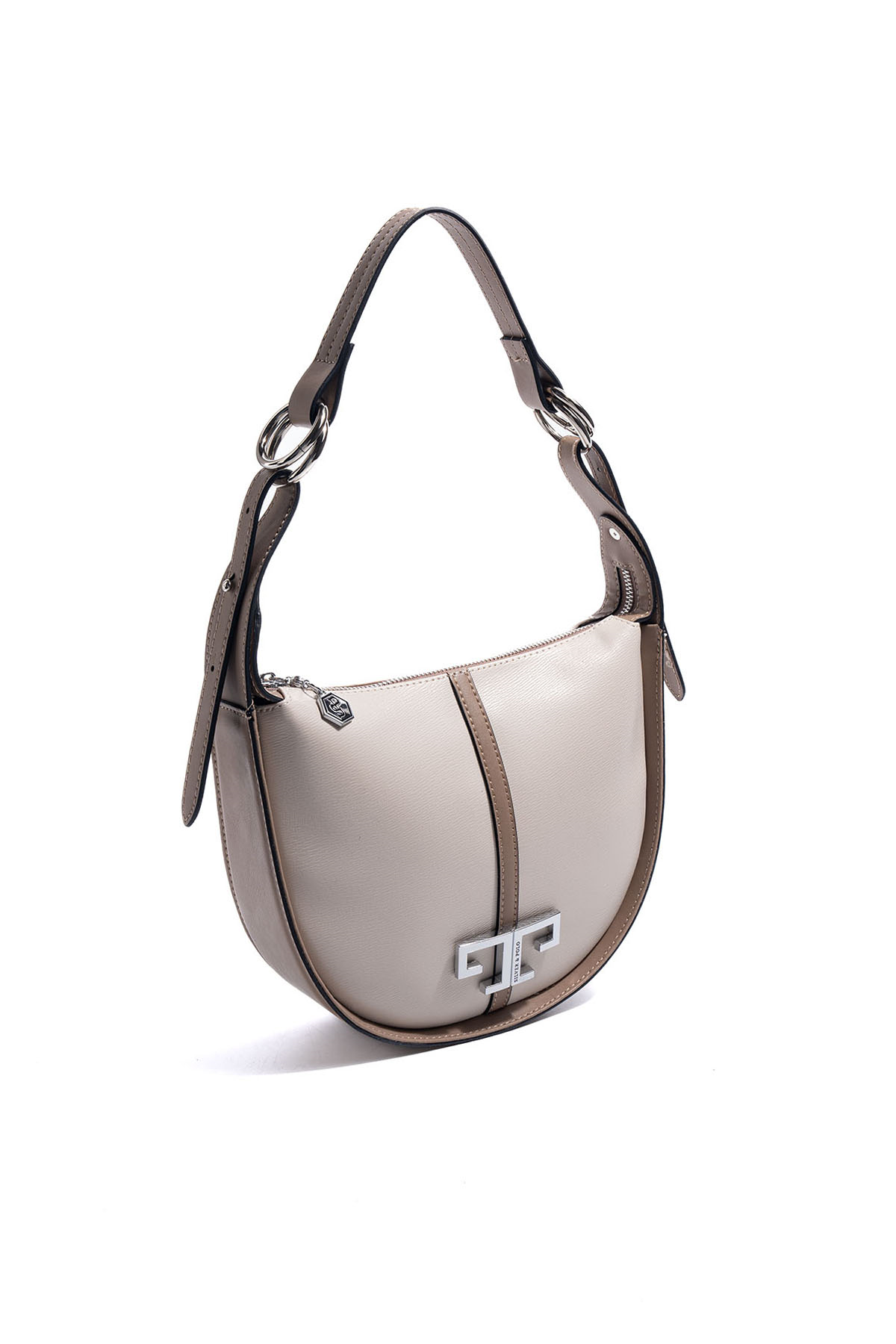 Silver & Polo SP1270 Kadın Omuz Çantası Düz Bej-Latte