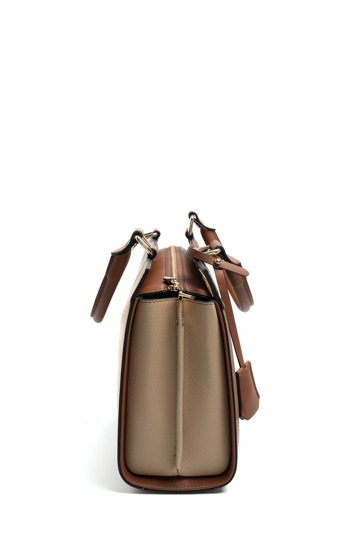 Silver & Polo SP1174 Kadın El Çantası Ekose Bej-Taba