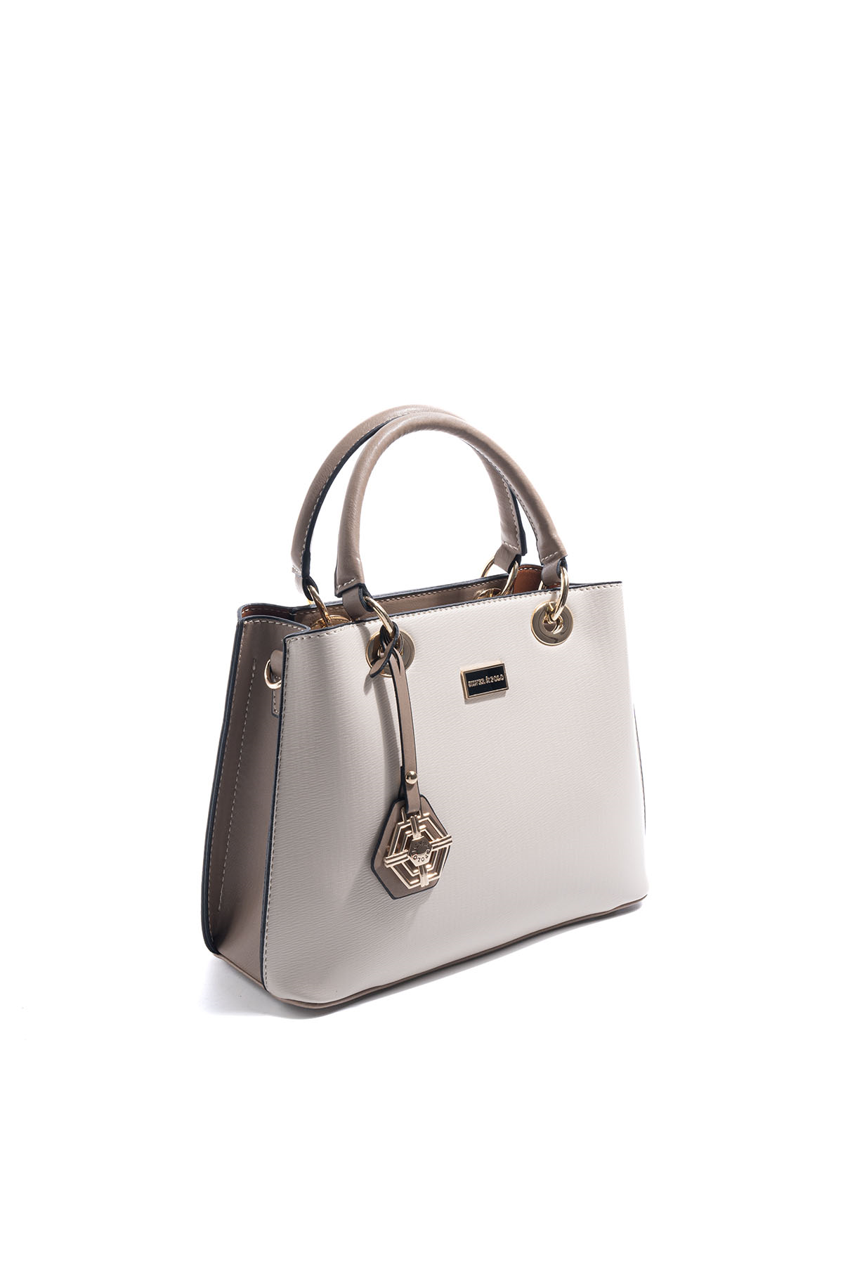 Silver & Polo SP1272 Kadın El Çantası Düz Bej-Latte