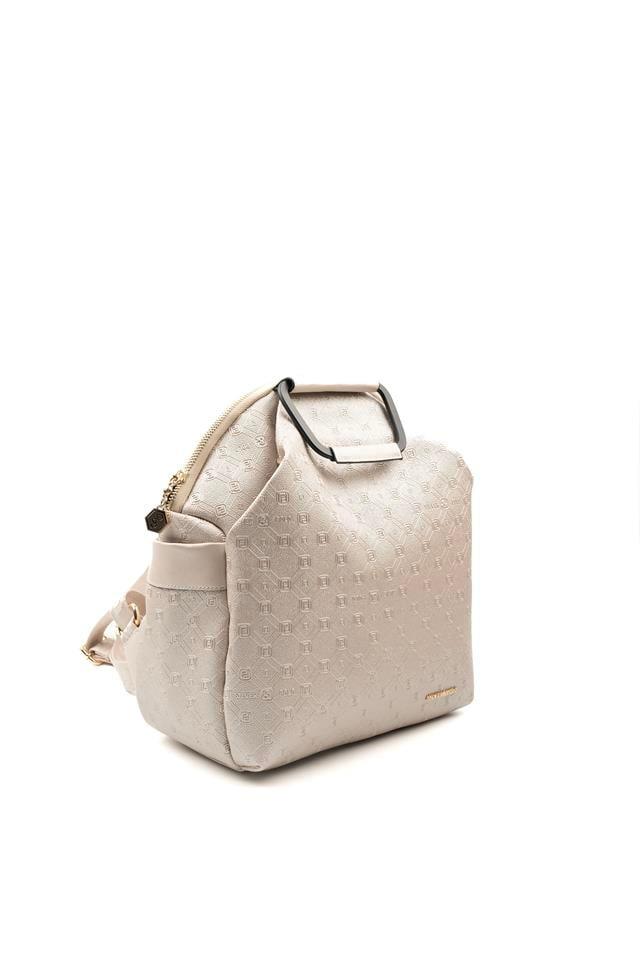 Silver & Polo SP771 Kadın Sırt Çantası Logolu Bej-S.Bej