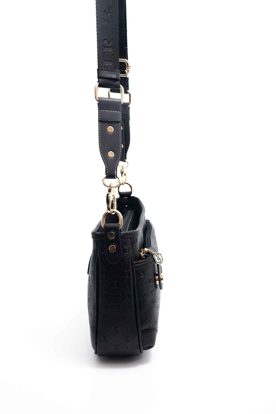 Silver & Polo SP1160 Kadın Çapraz Çanta Logolu Siyah