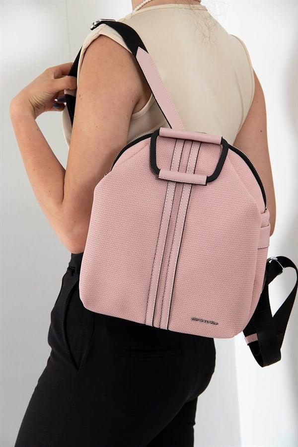 Silver Polo Pink - Pink Petek Kadın Sırt Çantası SP771