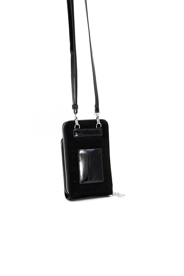 Silver Polo Siyah - Rugan Siyah Fashion Kadın Telefon Çantası SP1011