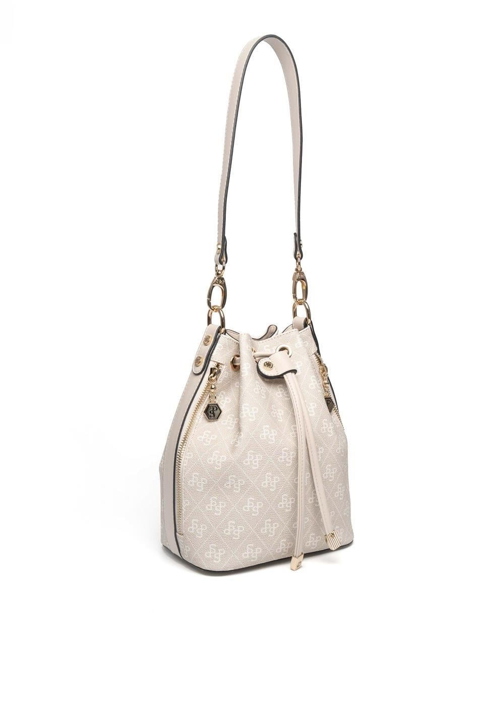 Silver Polo SP1137 Kadın Omuz Çantası Monogram Taş-Kemik