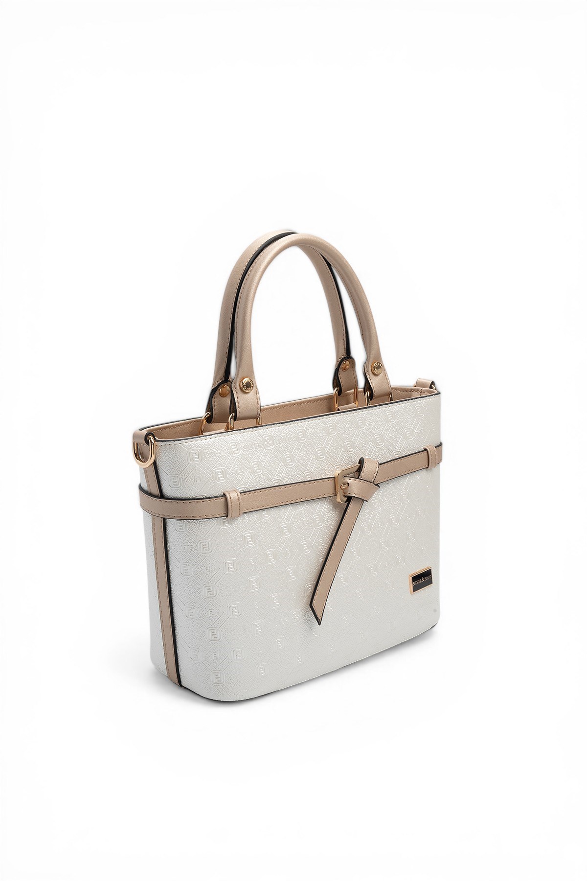Silver & Polo SP1283 Kadın El Çantası Logolu Sedef-S.Nut