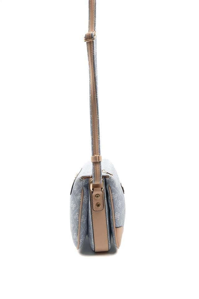 Silver Polo SP784 Kadın Çapraz Çanta Monogram Mavi-Ten
