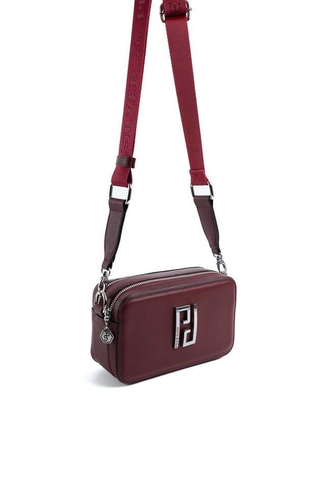 Silver Polo SP1078 Kadın Çapraz Çanta Düz Bordo-Bordo
