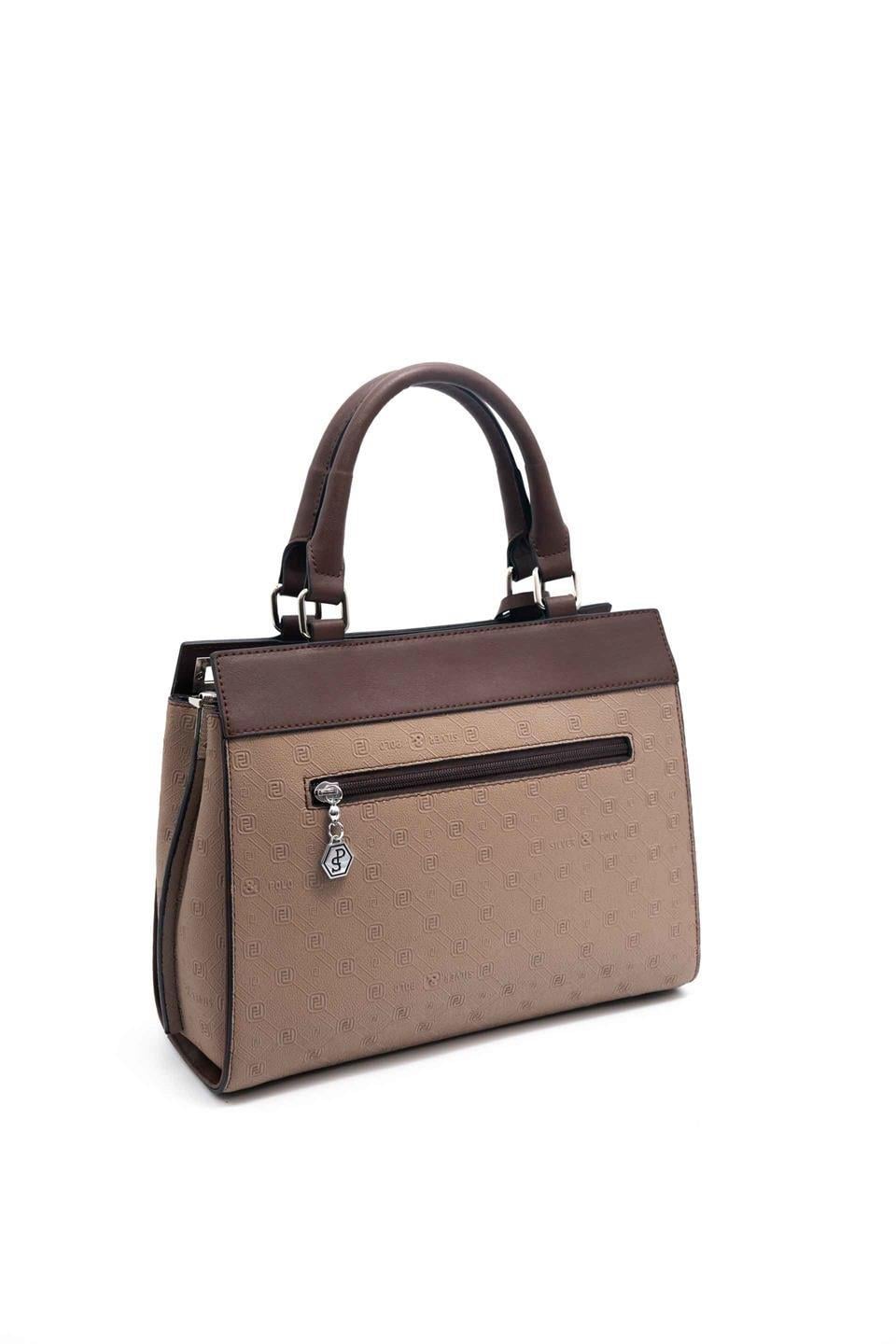 Silver Polo SP1174 Kadın El Çantası Fashion Bizon-Kahve