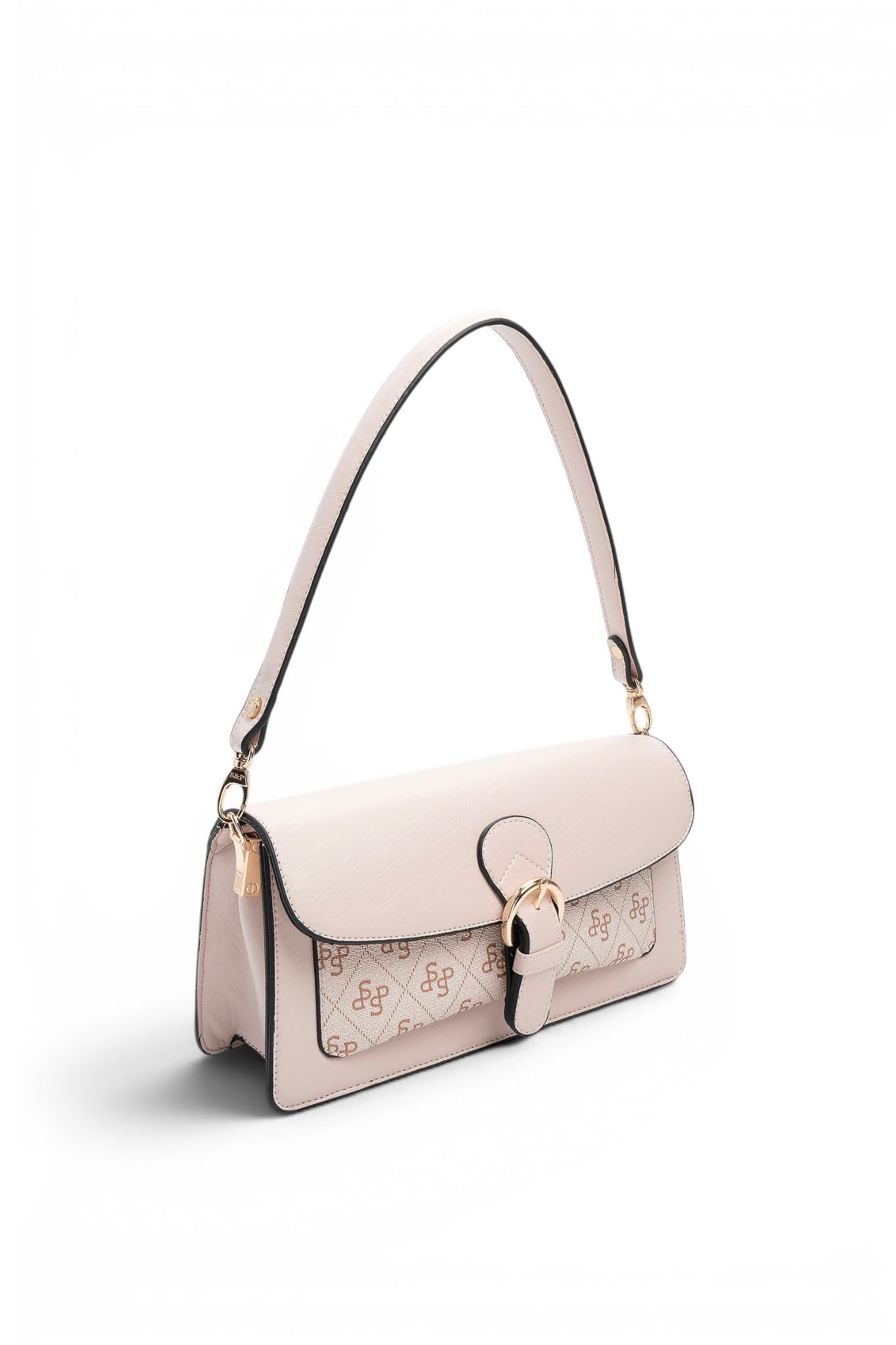 Silver Polo Pudra - M178 Pembe - Pudra Düz Kadın Omuz Çantası SP1279
