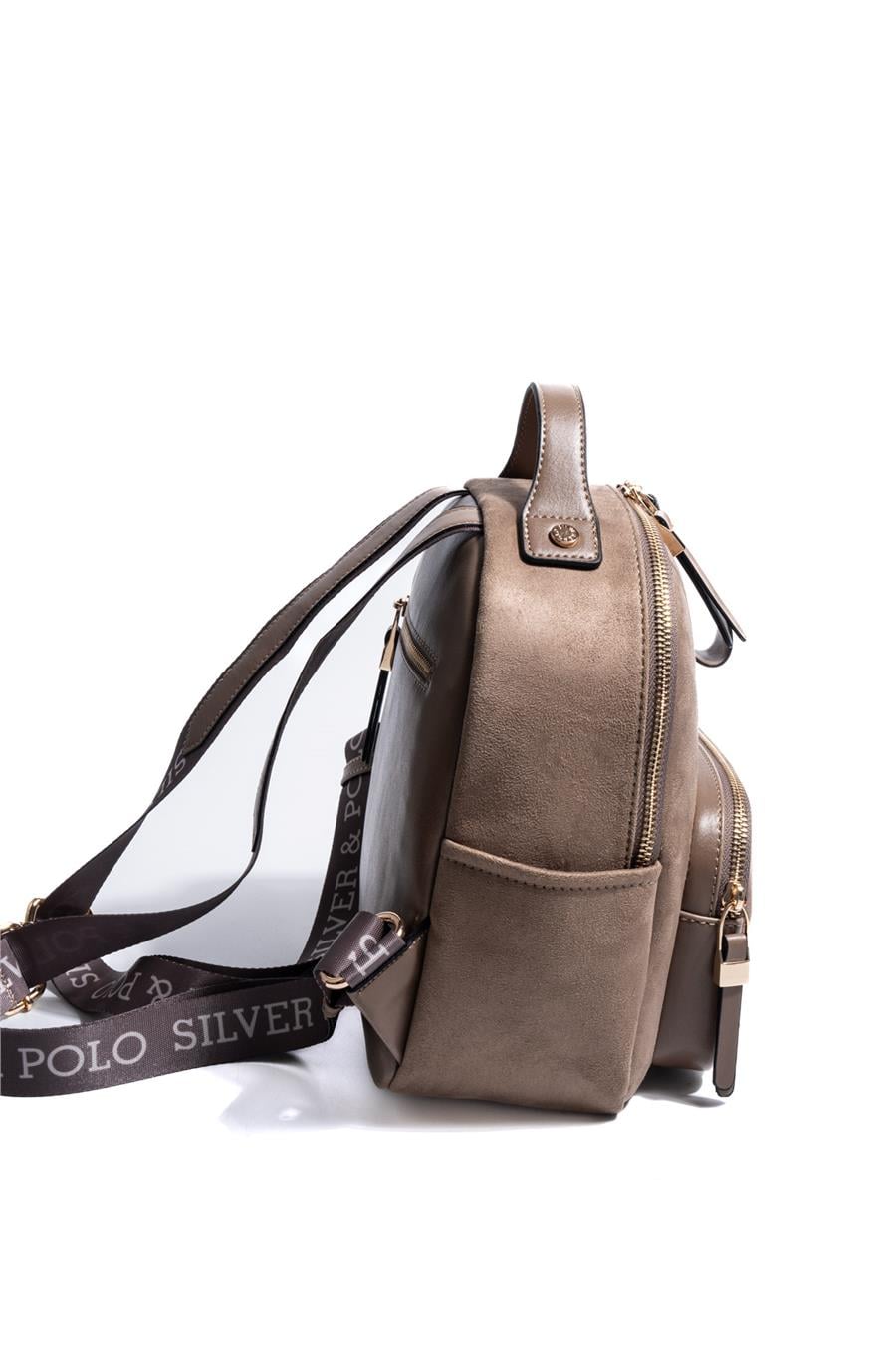 Silver & Polo SP1130 Kadın Sırt Çantası Süet Vizon