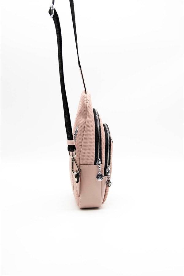 Silver Polo Pink - Pink Petek Kadın Vücut Çantası SP959