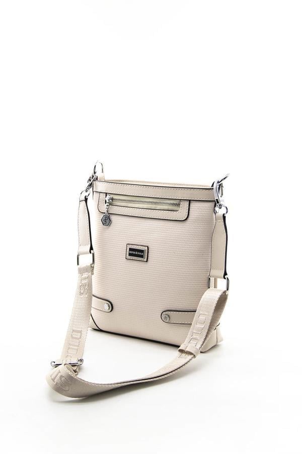 Silver Polo Bej - Bej Petek Kadın Çapraz Çanta SP1120