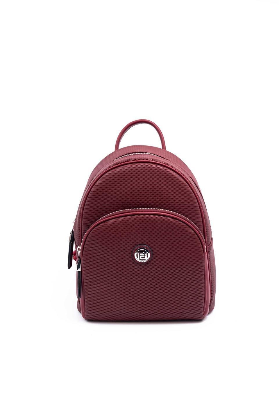 Silver Polo Bordo - Bordo Petek Kadın Sırt Çantası SP1062