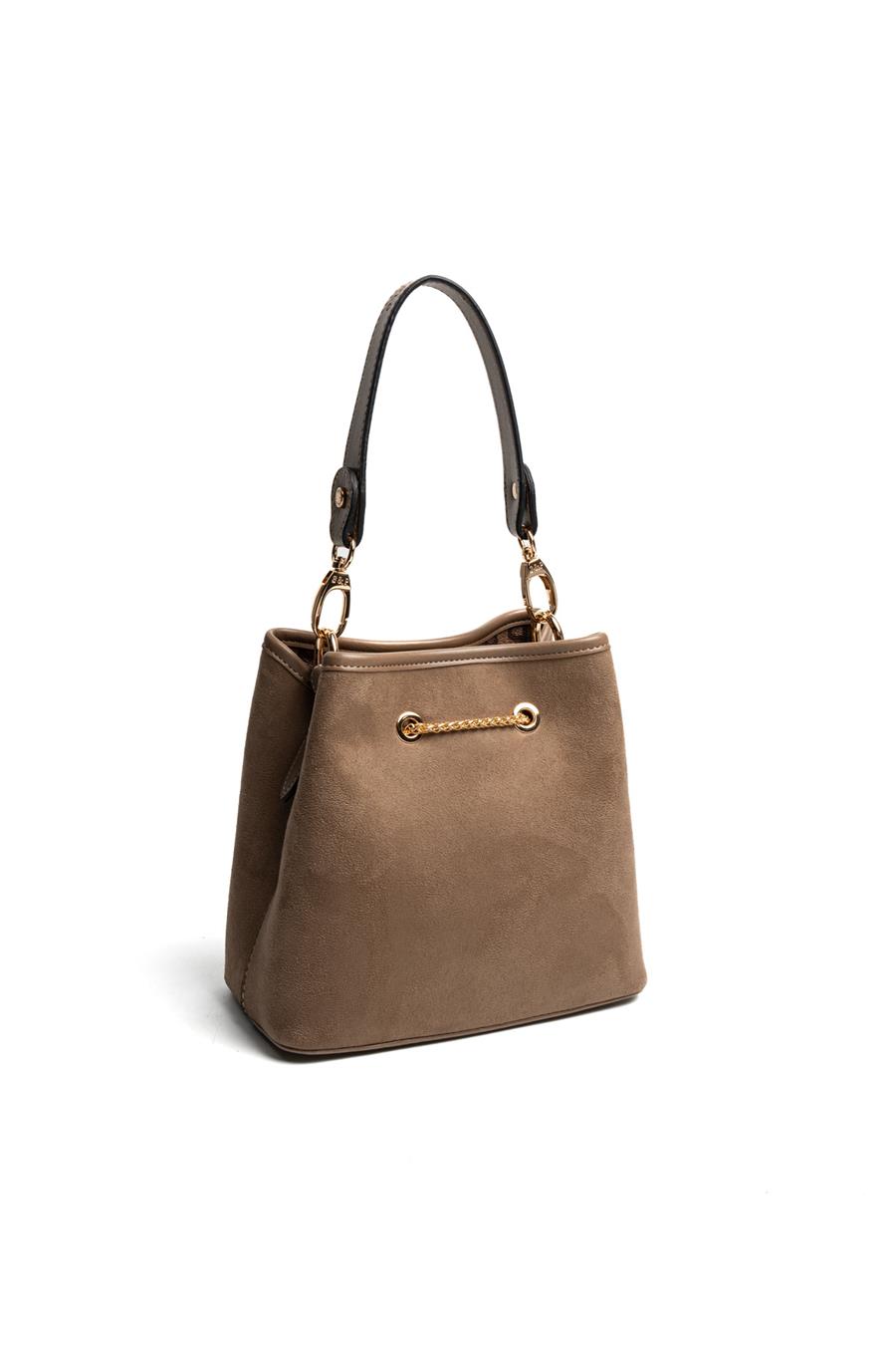Silver & Polo SP1266 Kadın Çapraz Çanta Süet Vizon-Vizon