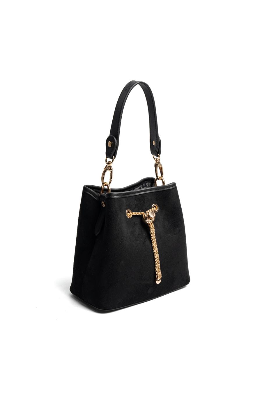 Silver & Polo SP1266 Kadın Çapraz Çanta Süet Siyah-Siyah