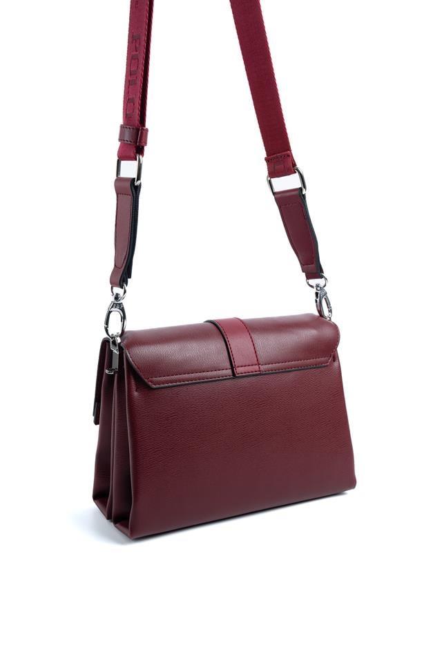 Silver Polo SP1009 Kadın Çapraz Çanta Düz Bordo-Bordo