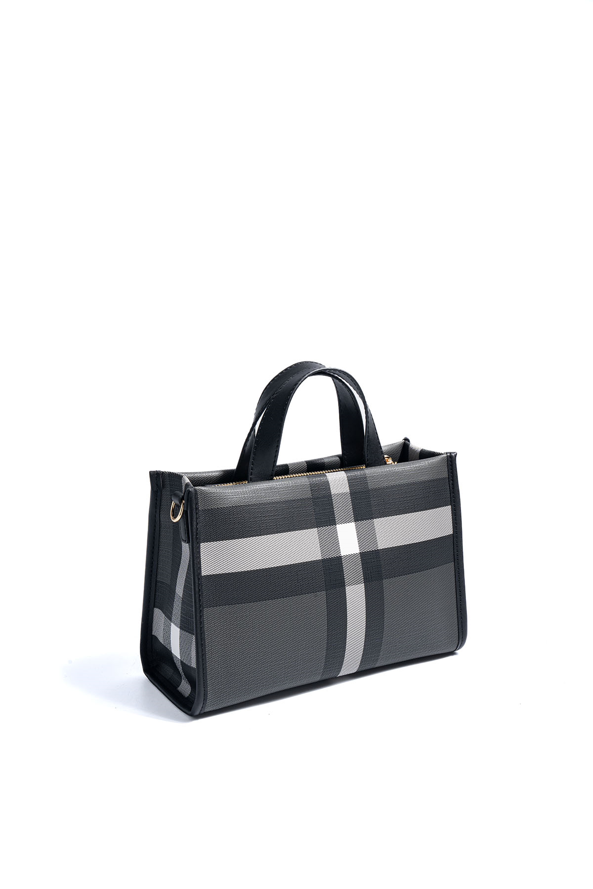 Silver & Polo SP1271 Kadın El Çantası Ekose Siyah