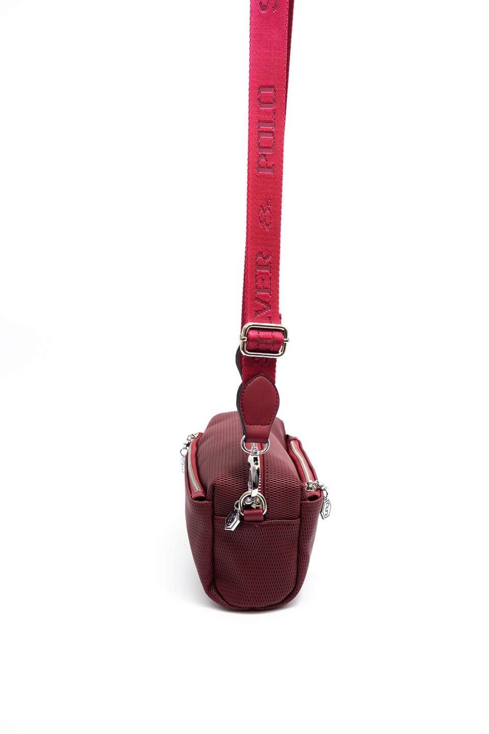 Silver Polo SP1142 Kadın Çapraz Çanta Petek Bordo-Bordo